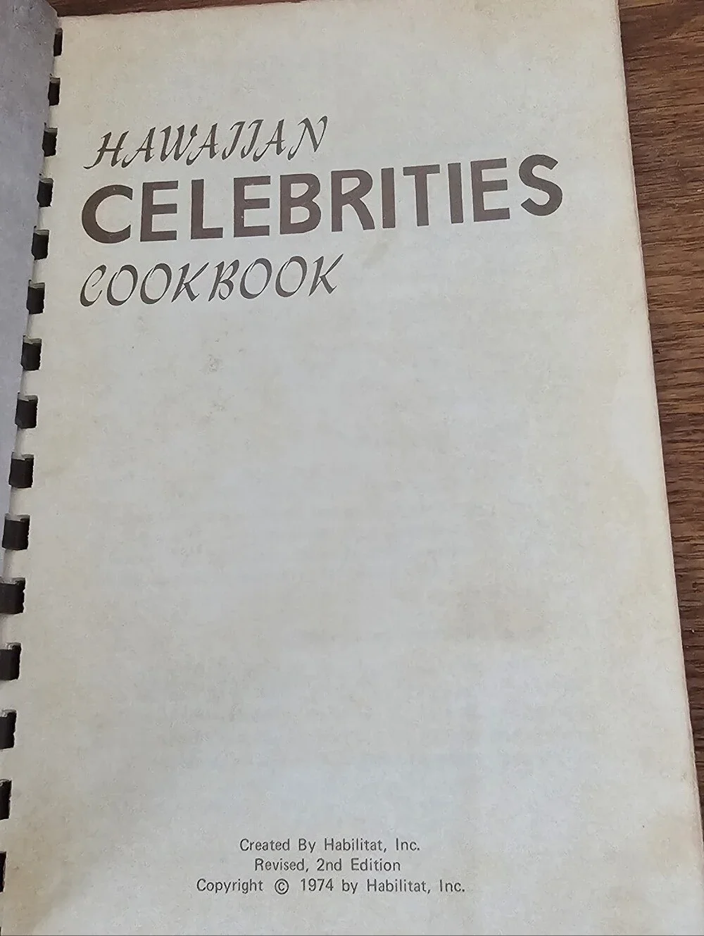 Hawaiian Celebrities Cookbook - Vintage